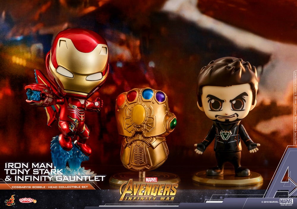 Hot Toys - AIW - Tony Stark, Iron Man, Infinity Gauntlet Cosbaby Set_PR1