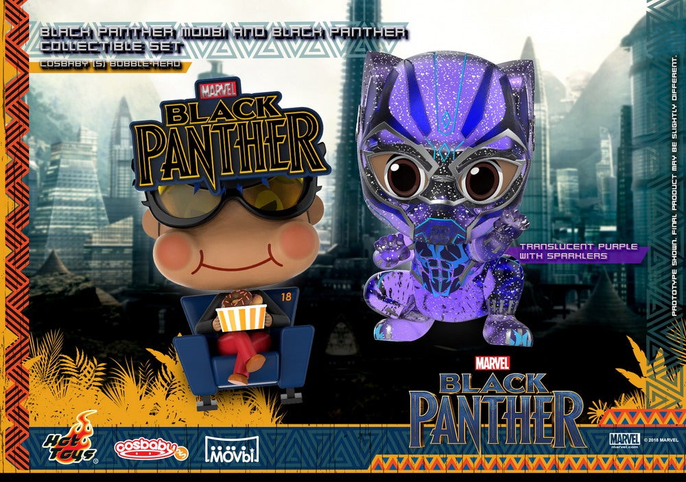 Hot Toys - Black Panther Movbi and Black Panther Cosbaby (S) Bobble-Head Collectible Set_PR1