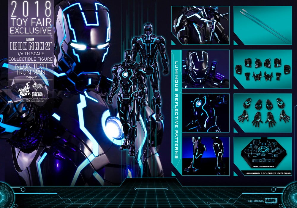 Hot Toys - Iron Man 2 - Neon Tech Iron Man Mark IV collectible figure_PR22
