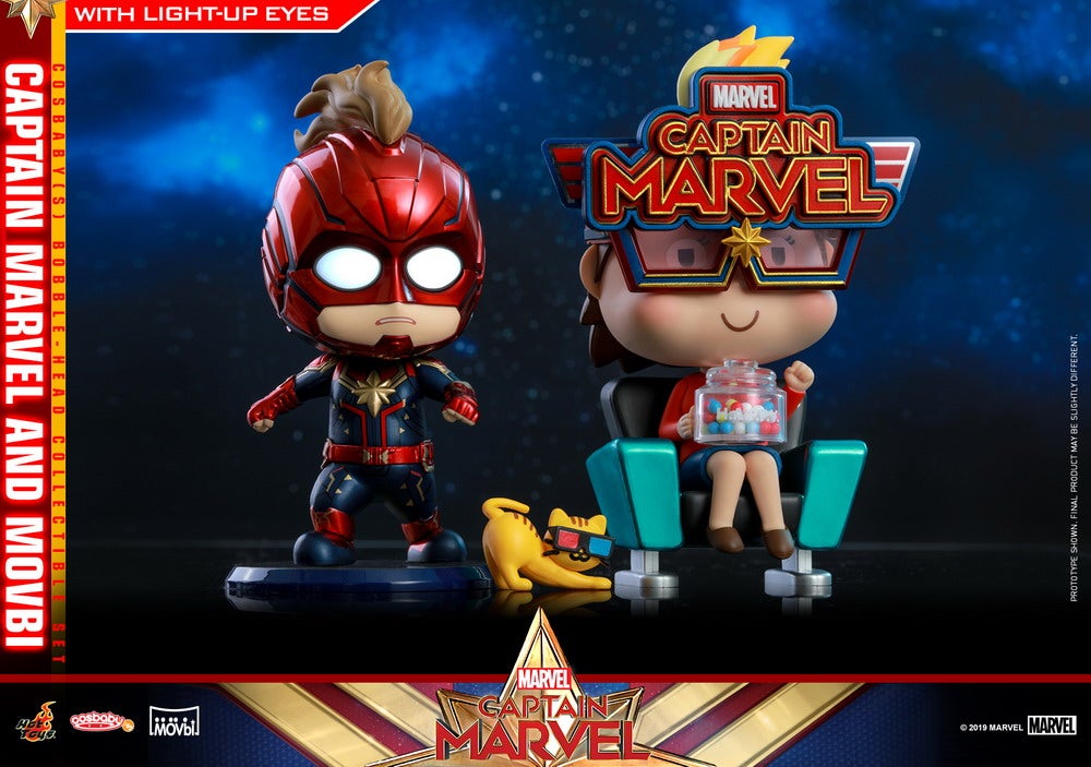 Hot Toys - Captain Marvel - Captain Marvel and Movbi Cosbaby Bobble-head Collectible Set (S)_PR1