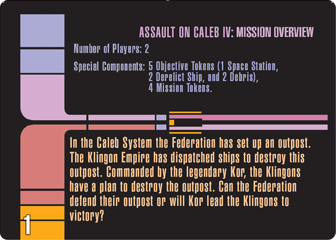 Assault on Caleb IV Mission card 1