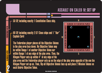 Assault on Caleb IV Mission card 2