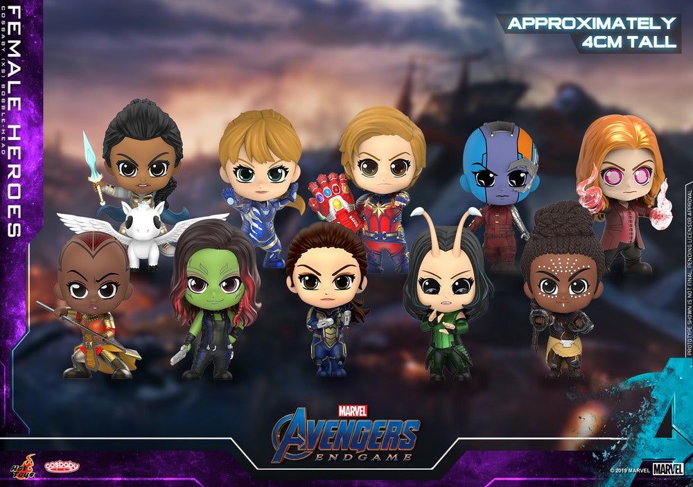 Hot Toys - Avengers Endgame - Female Heroes Cosbaby (XS) Bobble-Head Collectible Set_PR1