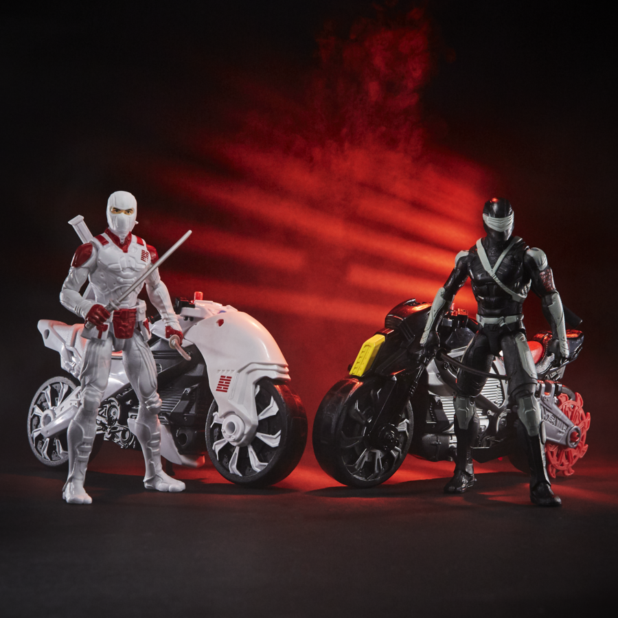 Snake Eyes and Storm Shadow with Stealth Cycle