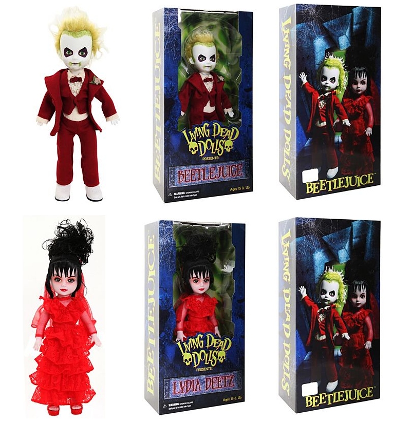 Mezco: Living Dead Dolls Bride and Groom LYDIA and BEETLEJUICE