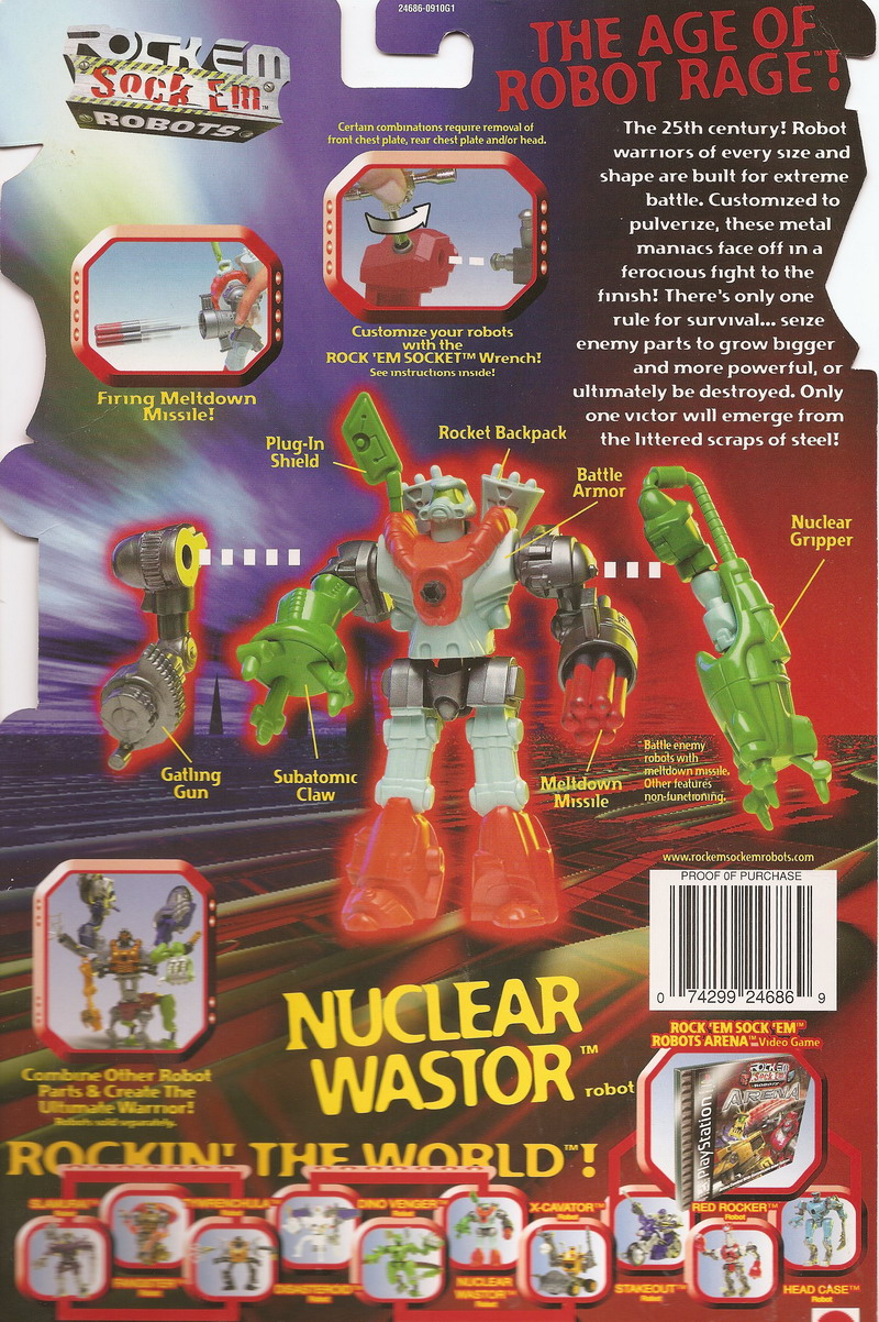 CARD BACK Mattel s Rock Em Sock Em Robots 2000