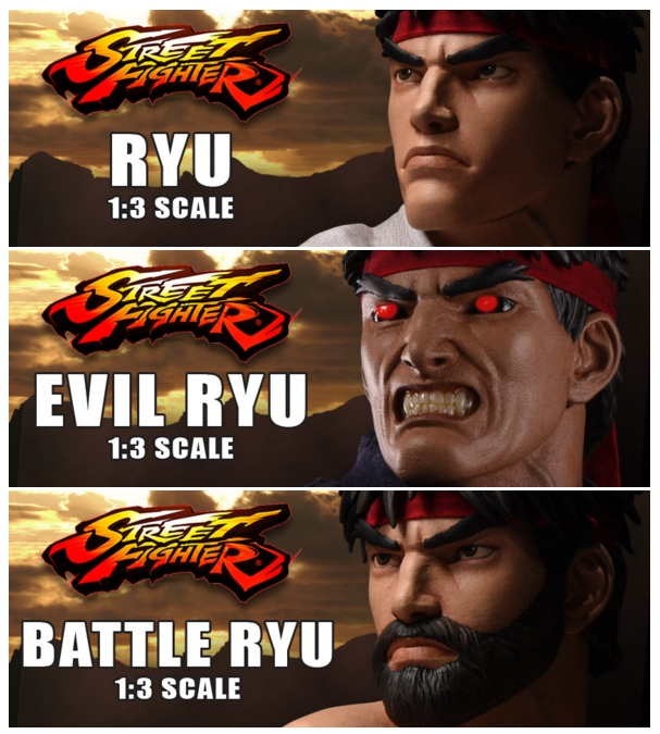 Street Fighter Ryu Evolution 1/3 Scale Exclusive Statue Set