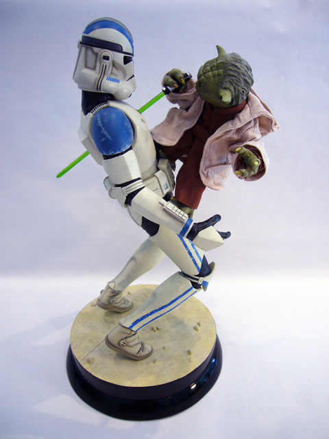 yoda clone trooper statue