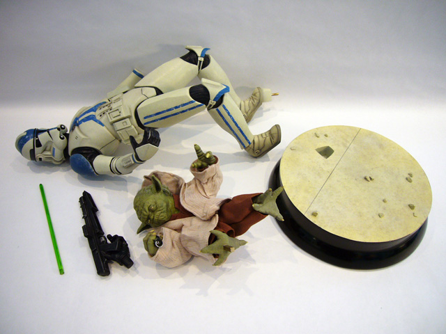 yoda clone trooper statue