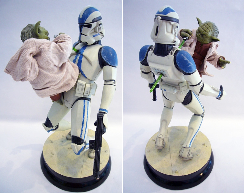 yoda clone trooper statue
