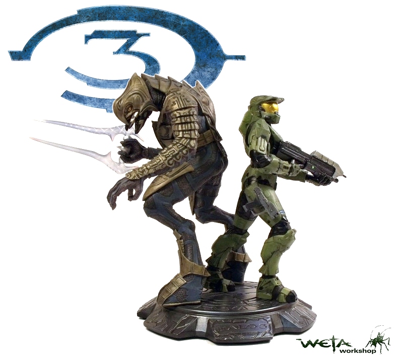 Weta store halo statue