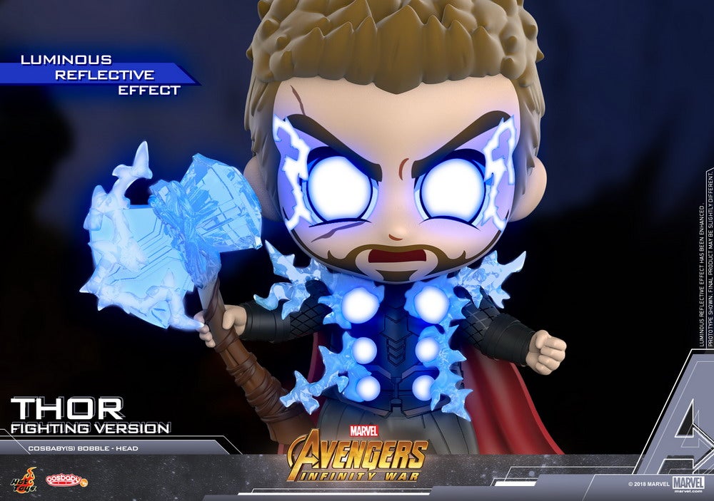 Hot Toys Cosbaby Avengers Infinity War Thor Fighting Version Figure Model Toy 