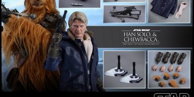 Hot Toys - Star Wars TFA - Han Solo & Chewbacca Collectible Figures Set PR_8