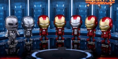 Iron Man 3 - Mark I - VII Cosbaby Bobble-Head Collectible Set PR_1