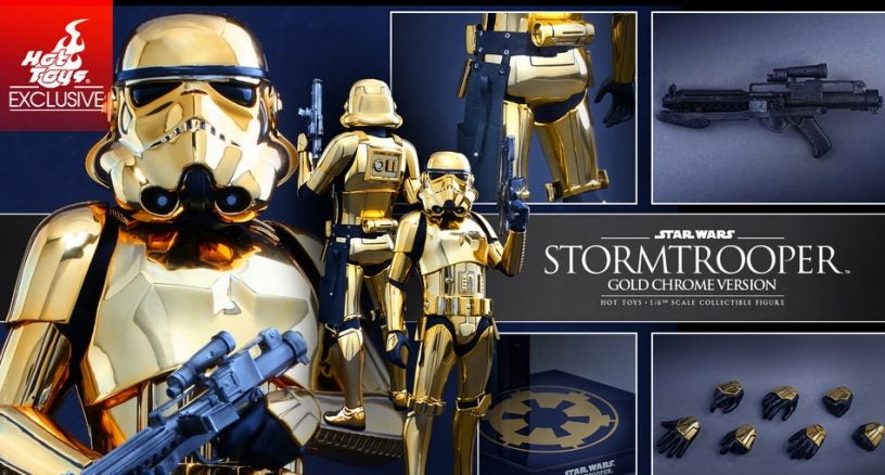 Star Wars - Stormtrooper (Gold Chrome Version) Collectible Figure PR_8
