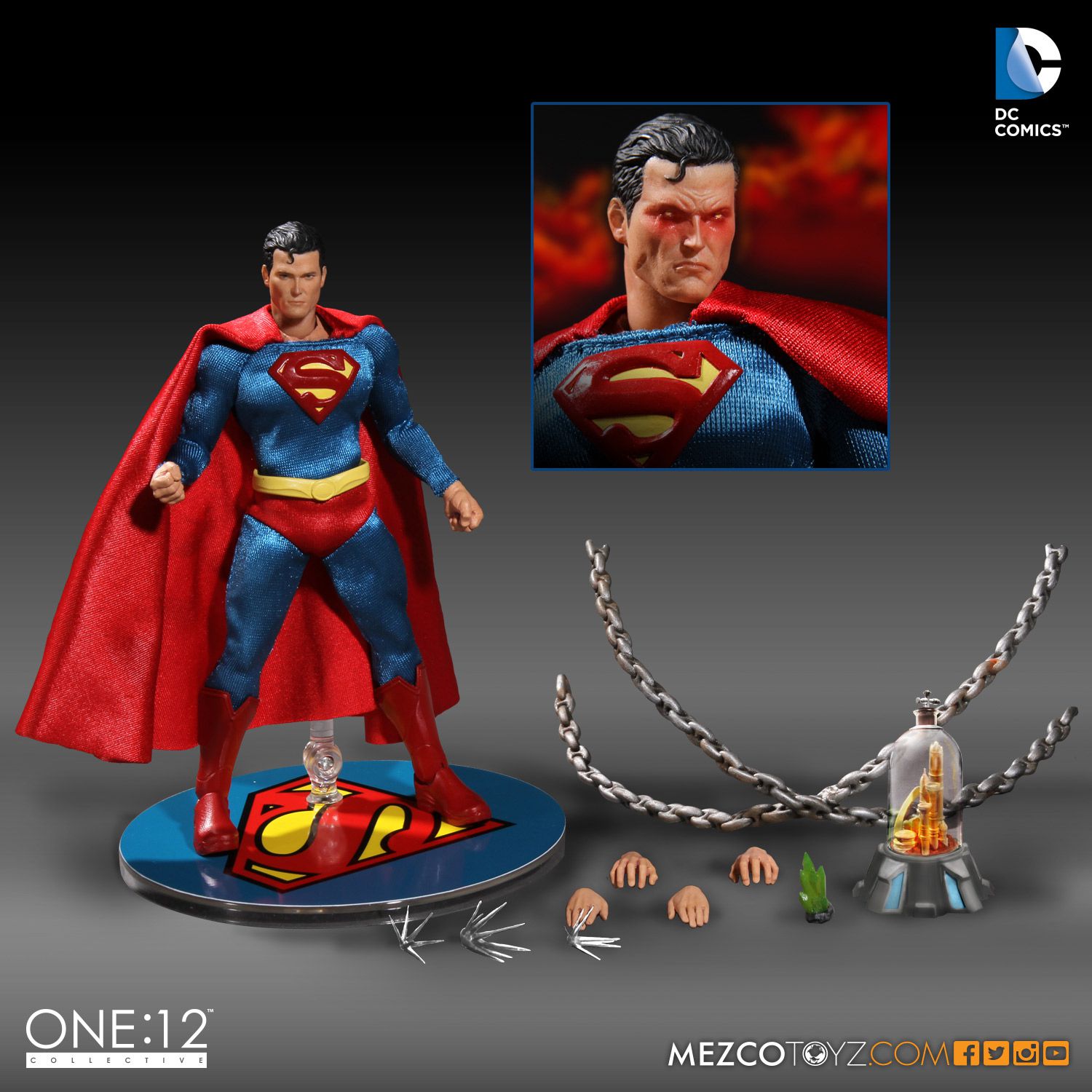 MEZCO TOYZ Superman: Man of Steel Edition, DC Comics One:12 Collective