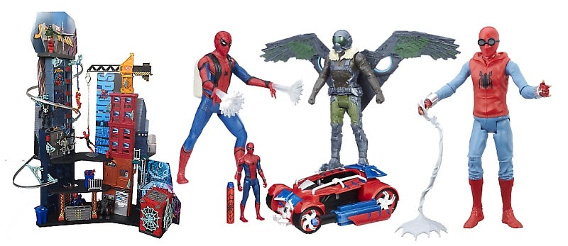 spider man mega city playset figures