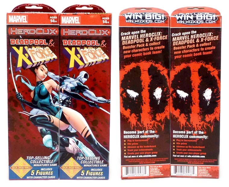 Marvel Heroclix 10 Figure Lot #29 Deadpool Cable Masacre Madcap Asp Grizzly Hunk 