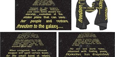 STAR WARS OPENING CREDIT CRAWL PX SCARVES