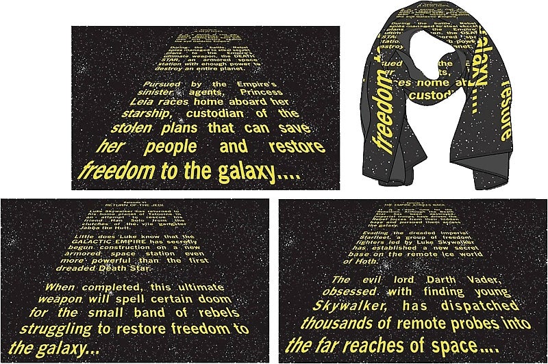 STAR WARS OPENING CREDIT CRAWL PX SCARVES