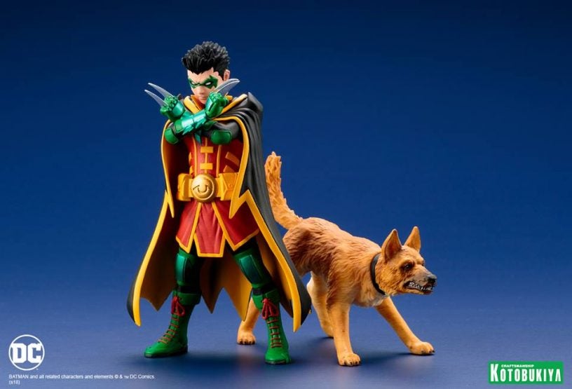 Super Sons Robin And Ace The Bat Hound Artfx 2 Pack