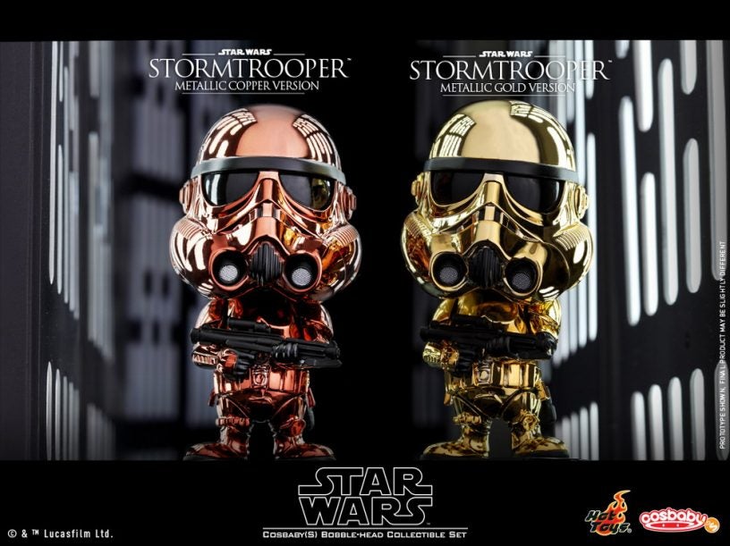 Hot Toys - SW - Stormtrooper (Metallic Color Ver) Cosbaby Bobble-Head Collectible Set_PR1