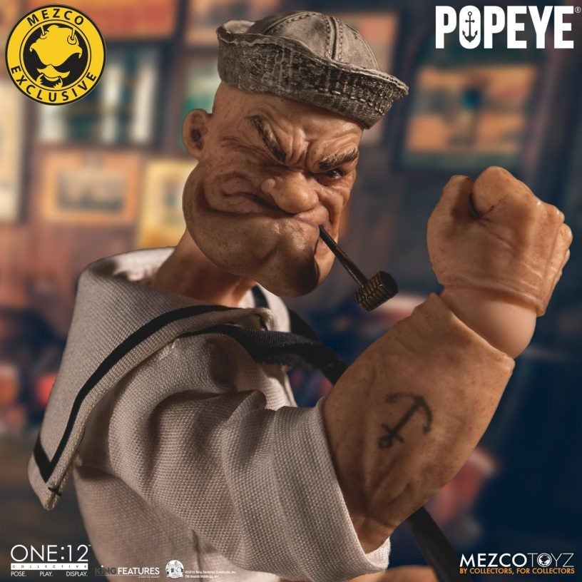 popeye action figure mezco