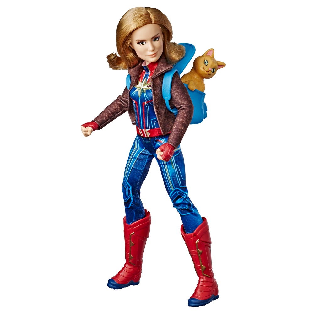 CAPTAIN MARVEL MOVIE CAPTAIN MARVEL DOLL AND MARVEL’S GOOSE - oop