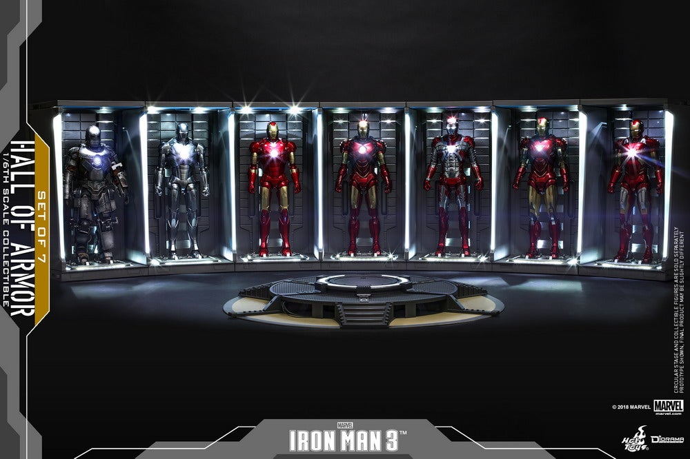 Hot Toys - Iron Man 3 - Hall of Armor (Set of 7)_PR1
