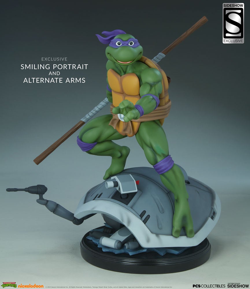 PCS Collectibles Teenage Mutant Ninja Turtles: Donatello 1:8 Scale PVC  Statue, Multicolor