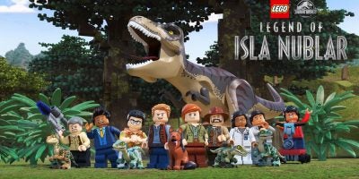 JW LEGO_Legend of Isla Nublar cast photo_with logo