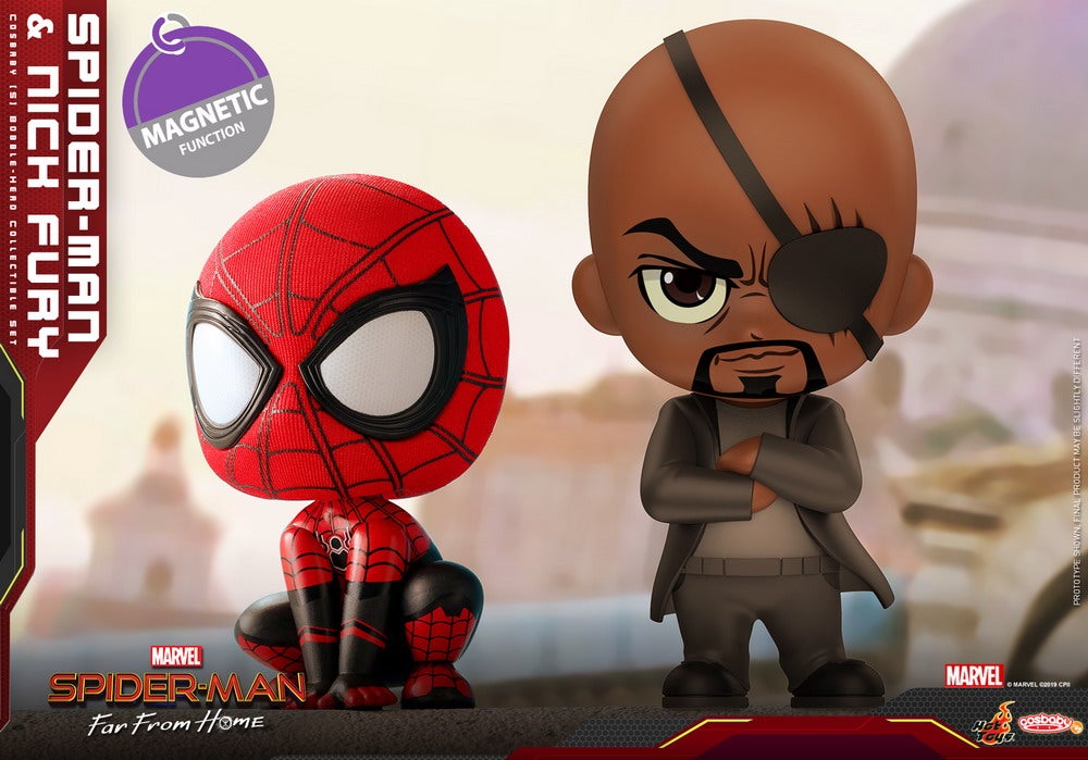 Hot Toys - SMFFH - Spider-Man & Nick Fury Cosbaby (S) Set_PR1