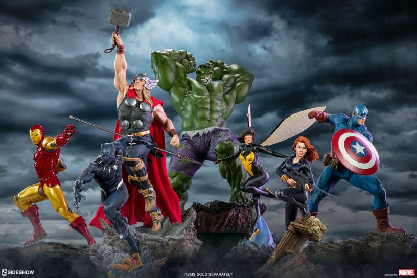 marvel avengers statues