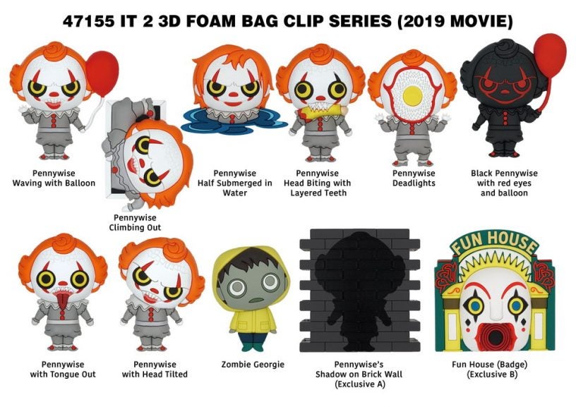 47155 IT 2 3D Foam Bag Clip Character Page 29APR-01