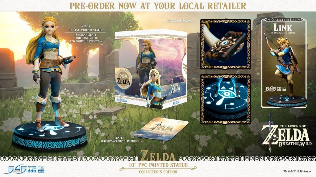first 4 figures zelda statue
