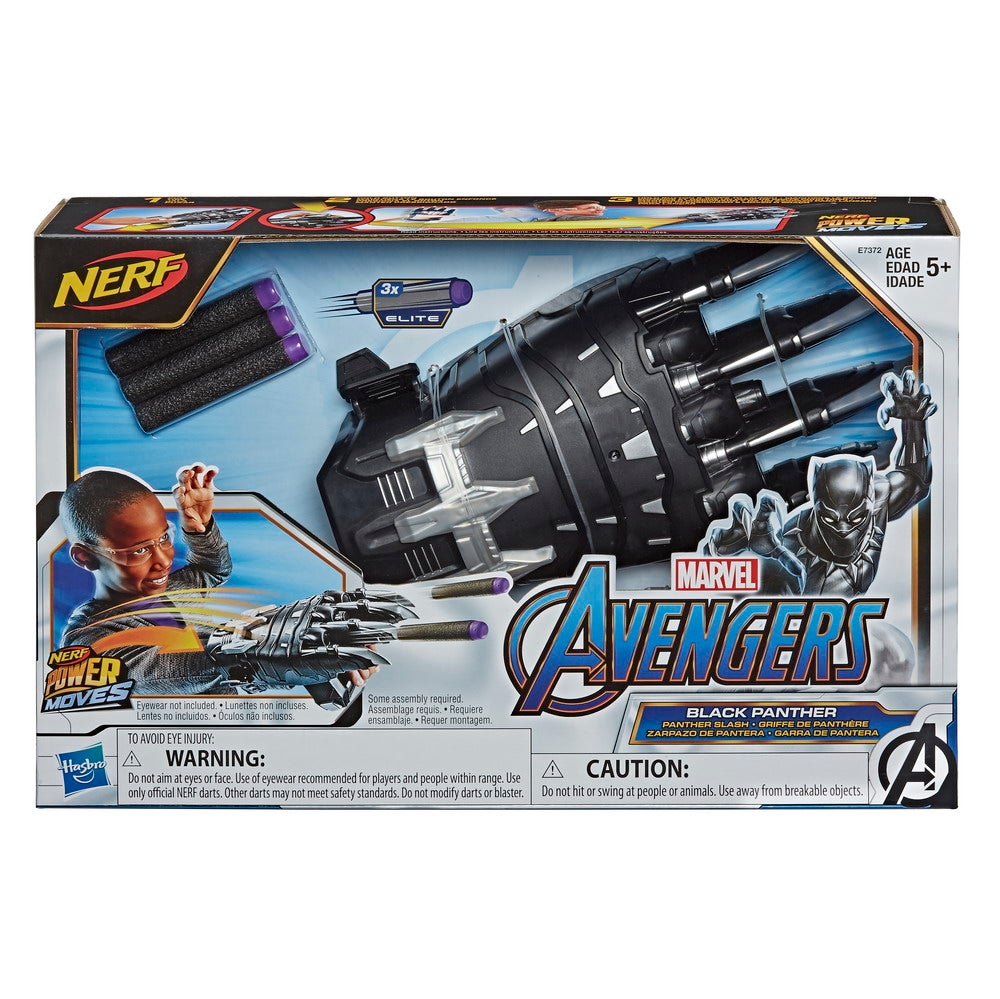 NERF POWER MOVES MARVEL AVENGERS BLACK PANTHER POWER SLASH - in pck