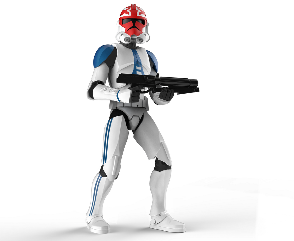 STAR WARS GALAXY OF ADVENTURES 5-INCH AHSOKA’S CLONE TROOPER Figure - oop (1)