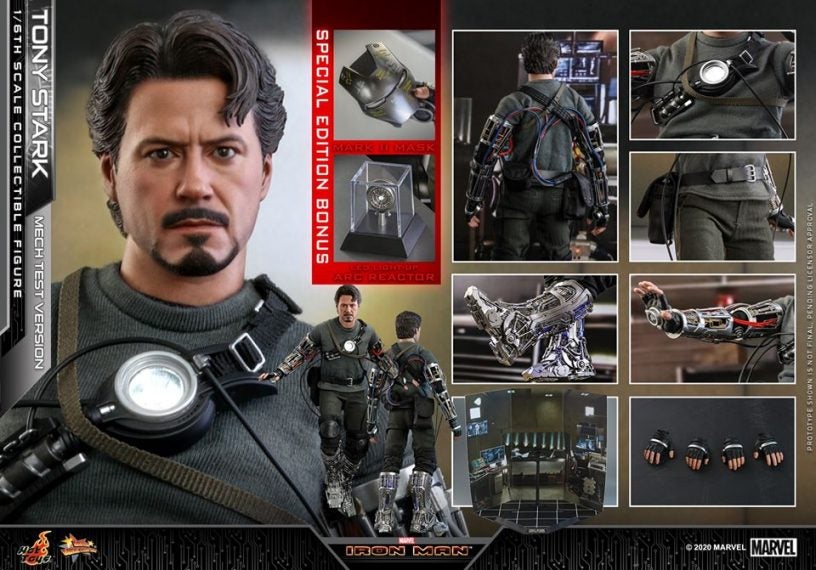 Hot Toys Iron Man Tony Stark (Mech Test Version) | Figures.com