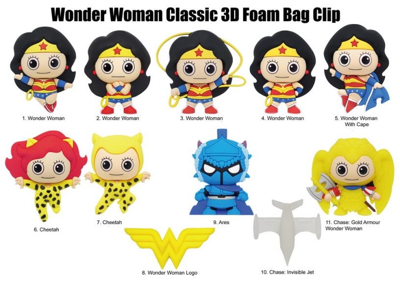 45360 Wonder Woman Classic 3D Bag Clip