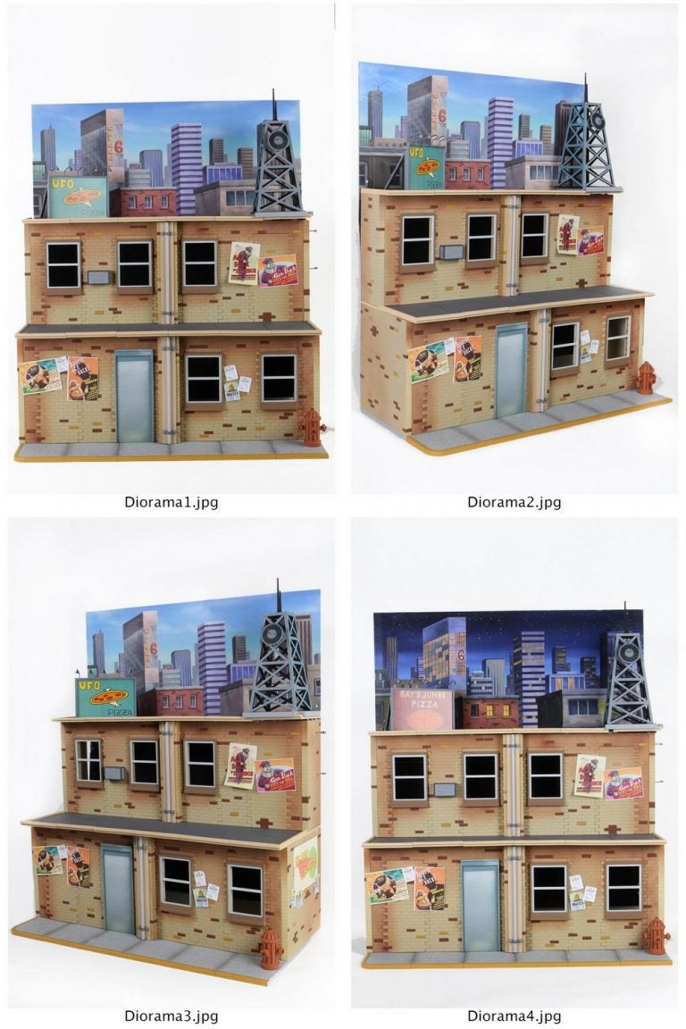 street scene diorama