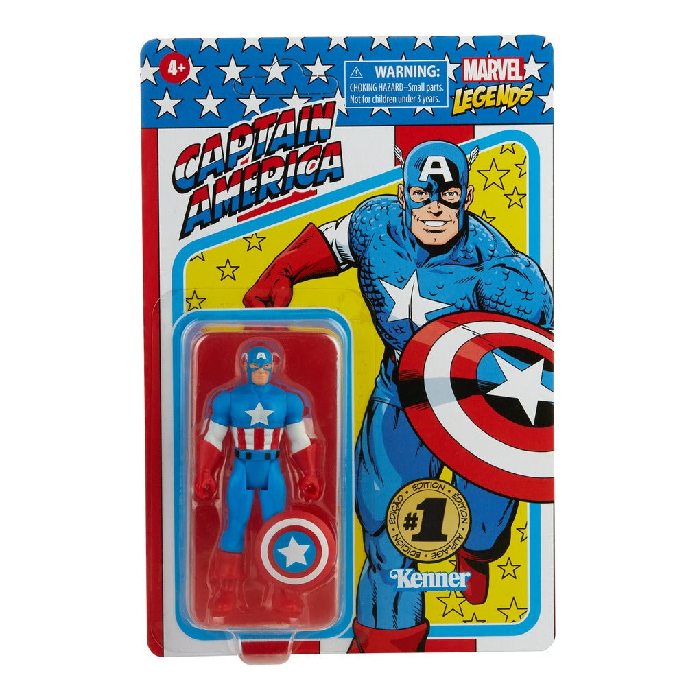 MARVEL LEGENDS RETRO 3.75 CAPTAIN AMERICA & BLACK PANTHER Figure 2-Pack inpck2