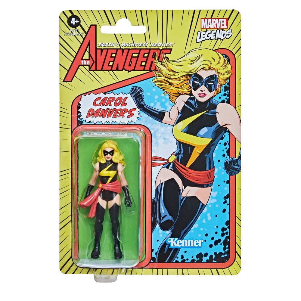 MARVEL LEGENDS SERIES RETRO 3.75 CAROL DANVERS Figure - in pck