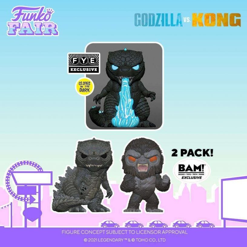 godzilla king kong funko pop