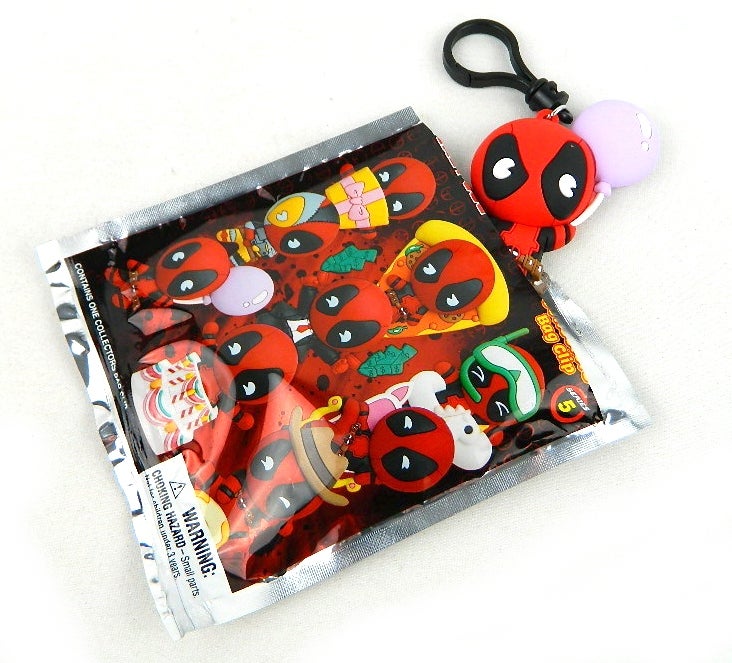 Monogram Deadpool Series 4 Deadpool KO 3D Figural Foam Bag Clip Keychain