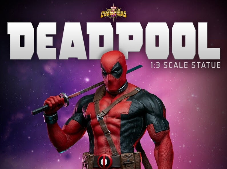 gamestop deadpool statue