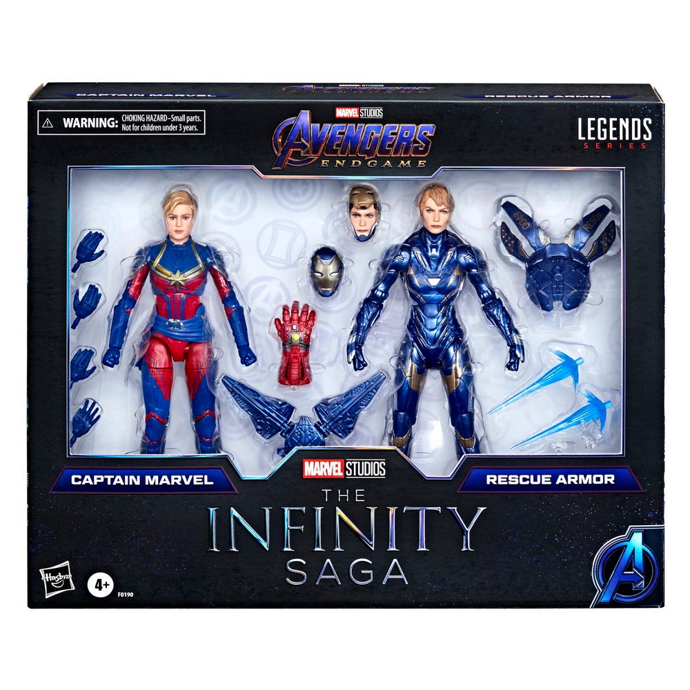 MARVEL LEGENDS SERIES 6-INCH INFINITY SAGA CAPTAIN MARVEL AND RESCUE ARMOR Figure 2-Pack - in pck