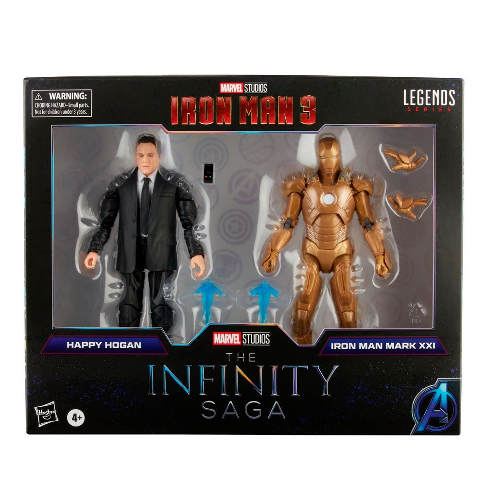 MARVEL LEGENDS SERIES 6-INCH INFINITY SAGA HAPPY HOGAN AND IRON MAN MARK 21 Figure 2-Pack - in pck