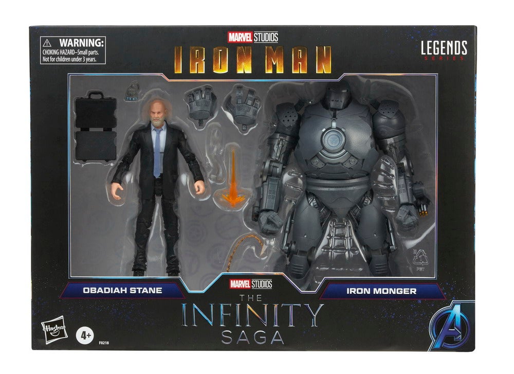 MARVEL LEGENDS SERIES 6-INCH INFINITY SAGA OBADIAH STANE AND IRON MONGER Figure 2-Pack - in pck