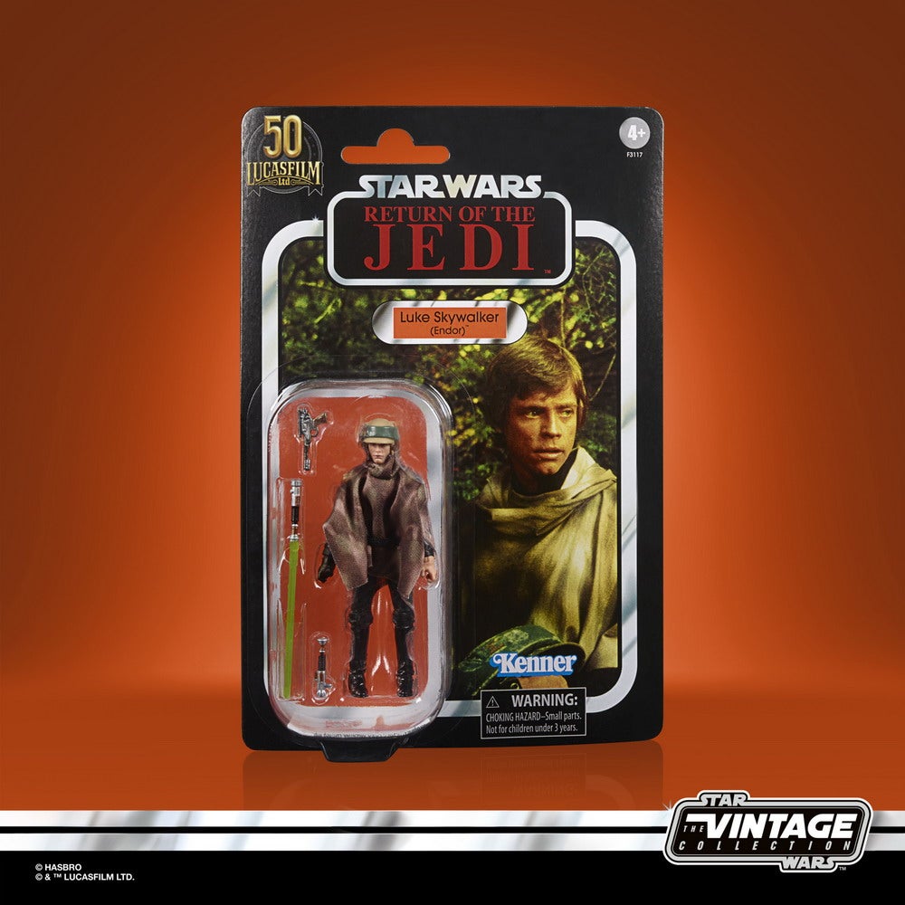 STAR WARS THE VINTAGE COLLECTION LUCASFILM FIRST 50 YEARS 3.75-INCH LUKE SKYWALKER (ENDOR) - in pck