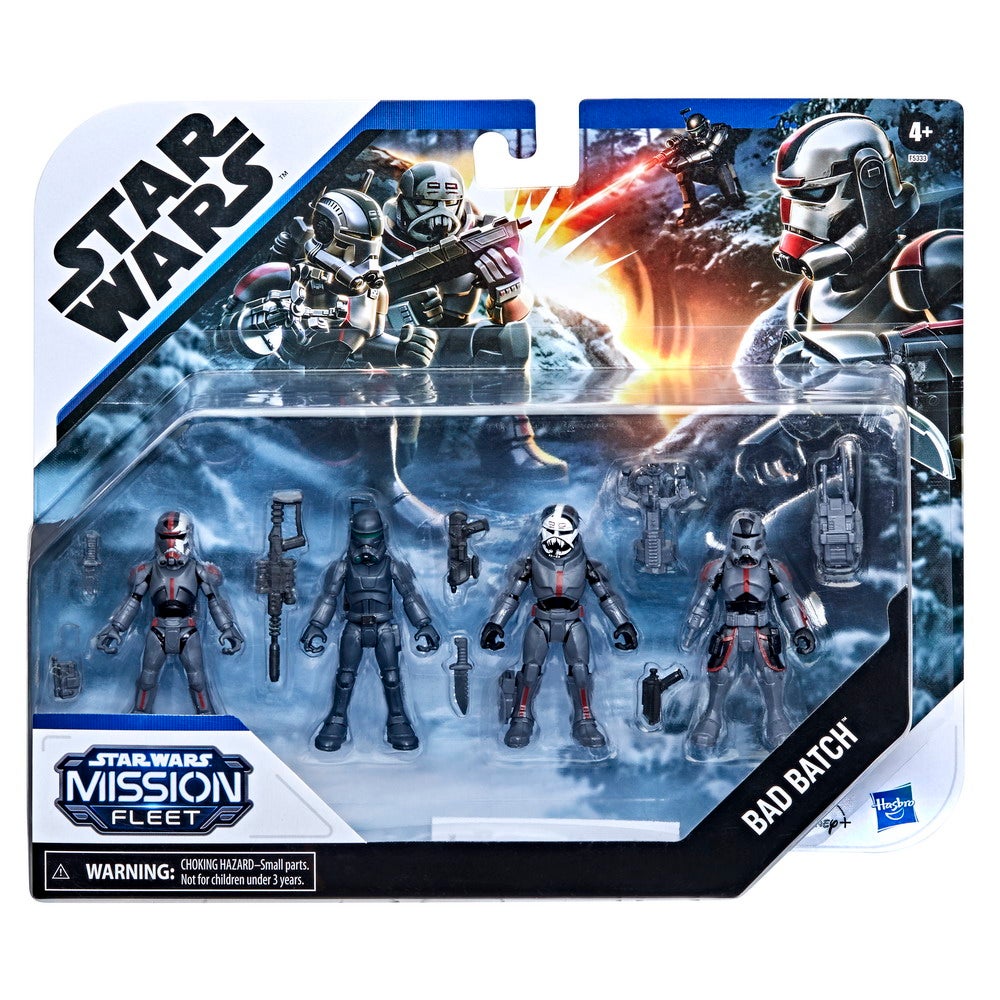 STAR WARS MISSION FLEET CLONE COMMANDO CLASH Figure and Vehicle 4-Pack - in pck